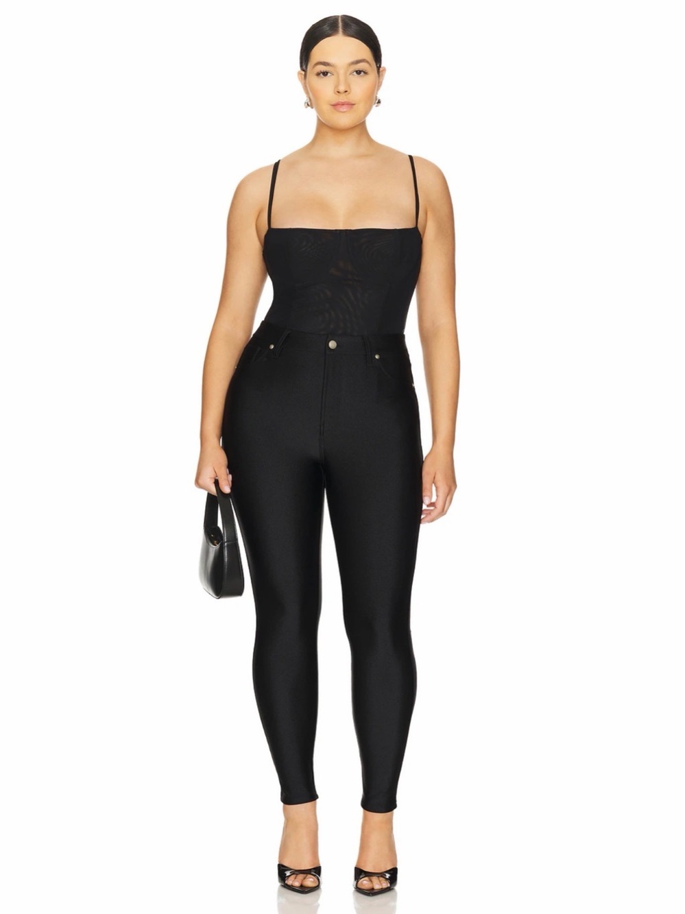 Good American Compression Shine Good Waist Pants Black - 18
